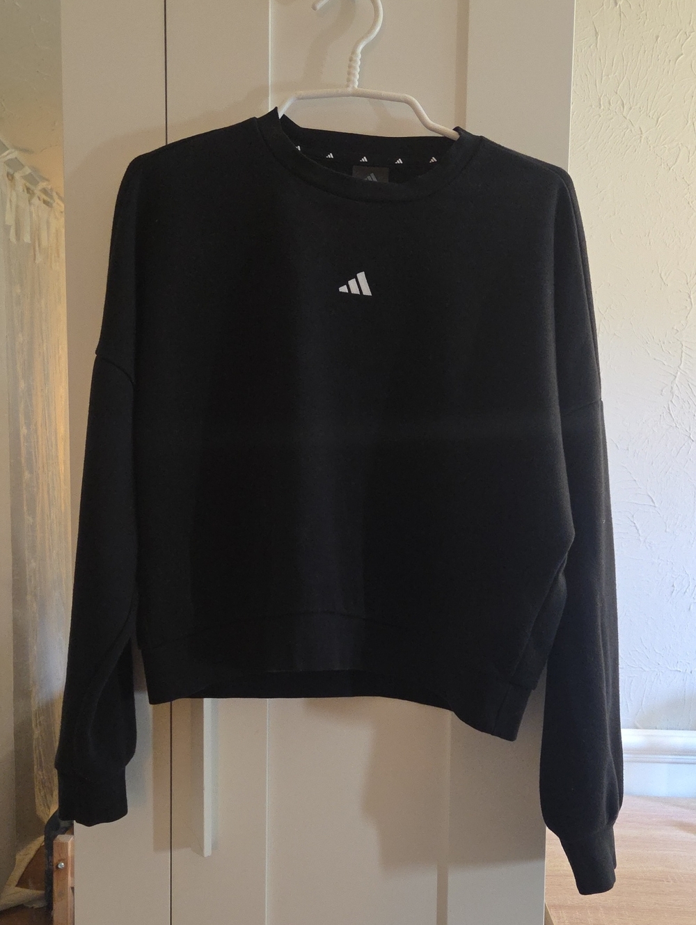Adidas Black Crewneck with White Logo
